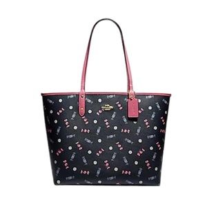 Coach F72722 Reversible City Pink Tote with Candy Print pouch